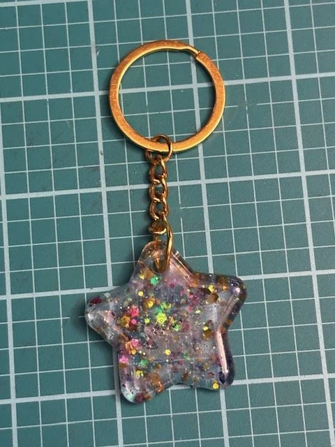 Glitter Star Keychain