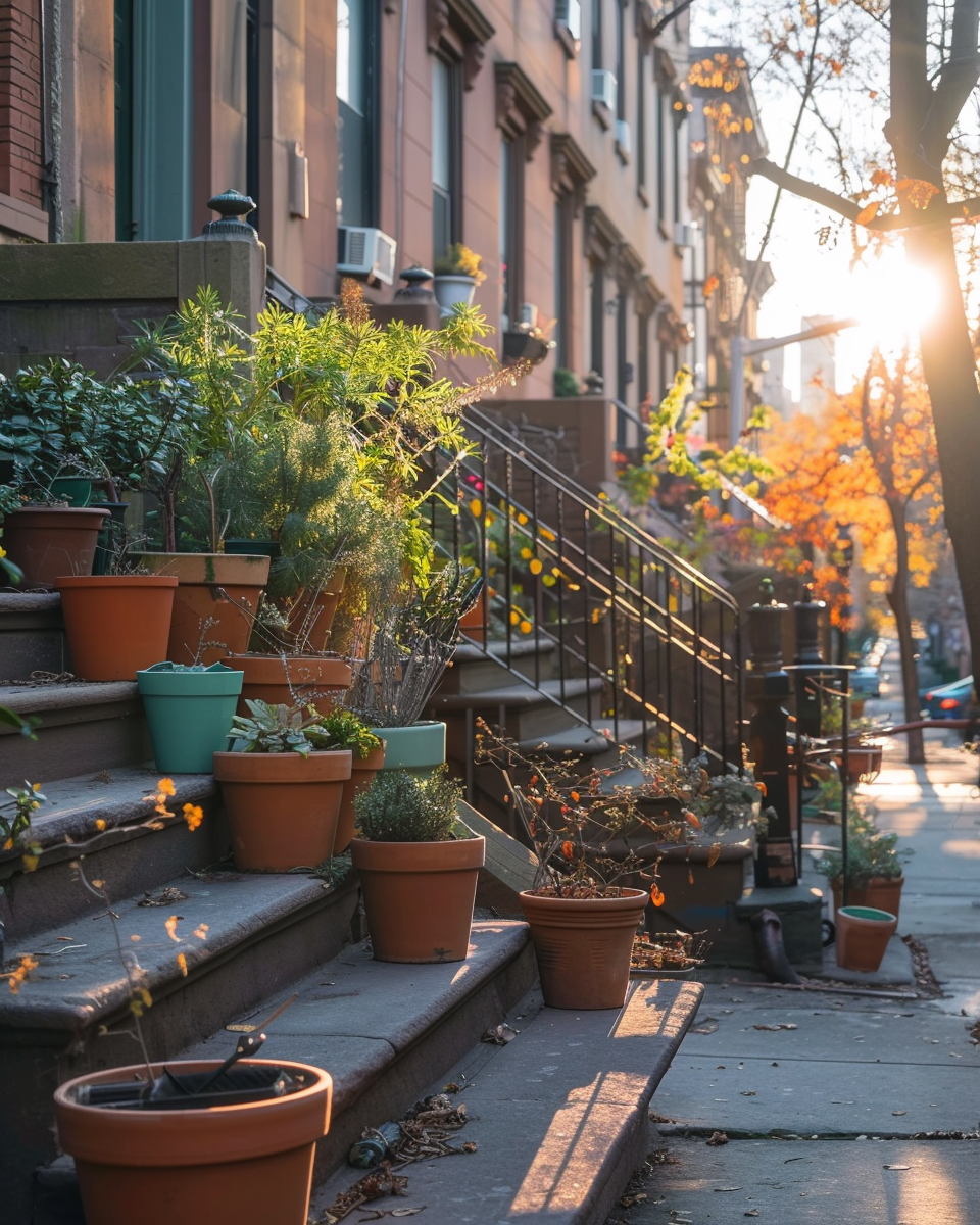 Quiet Brooklyn brownstone street representing online therapy across New York State