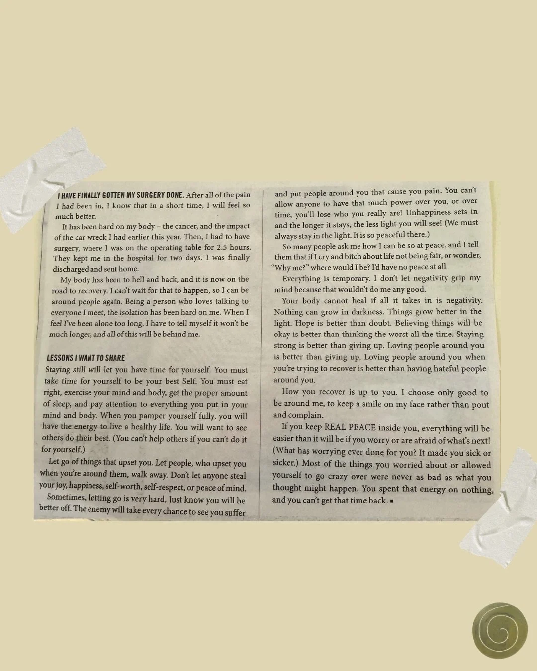 If you know me &mdash; I&rsquo;ve probably made you listen to these words a million times. 

And it still would not be enough 🧠

I came across &ldquo;Lessons I Want to Share&rdquo; by Raelene Johnson when I picked up a @denvervoice newspaper at the 