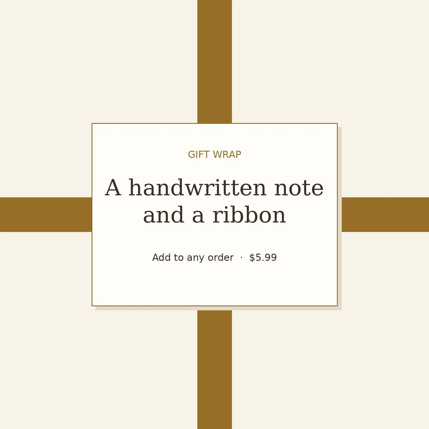 Gift Wrap: Handwritten Note + Ribbon