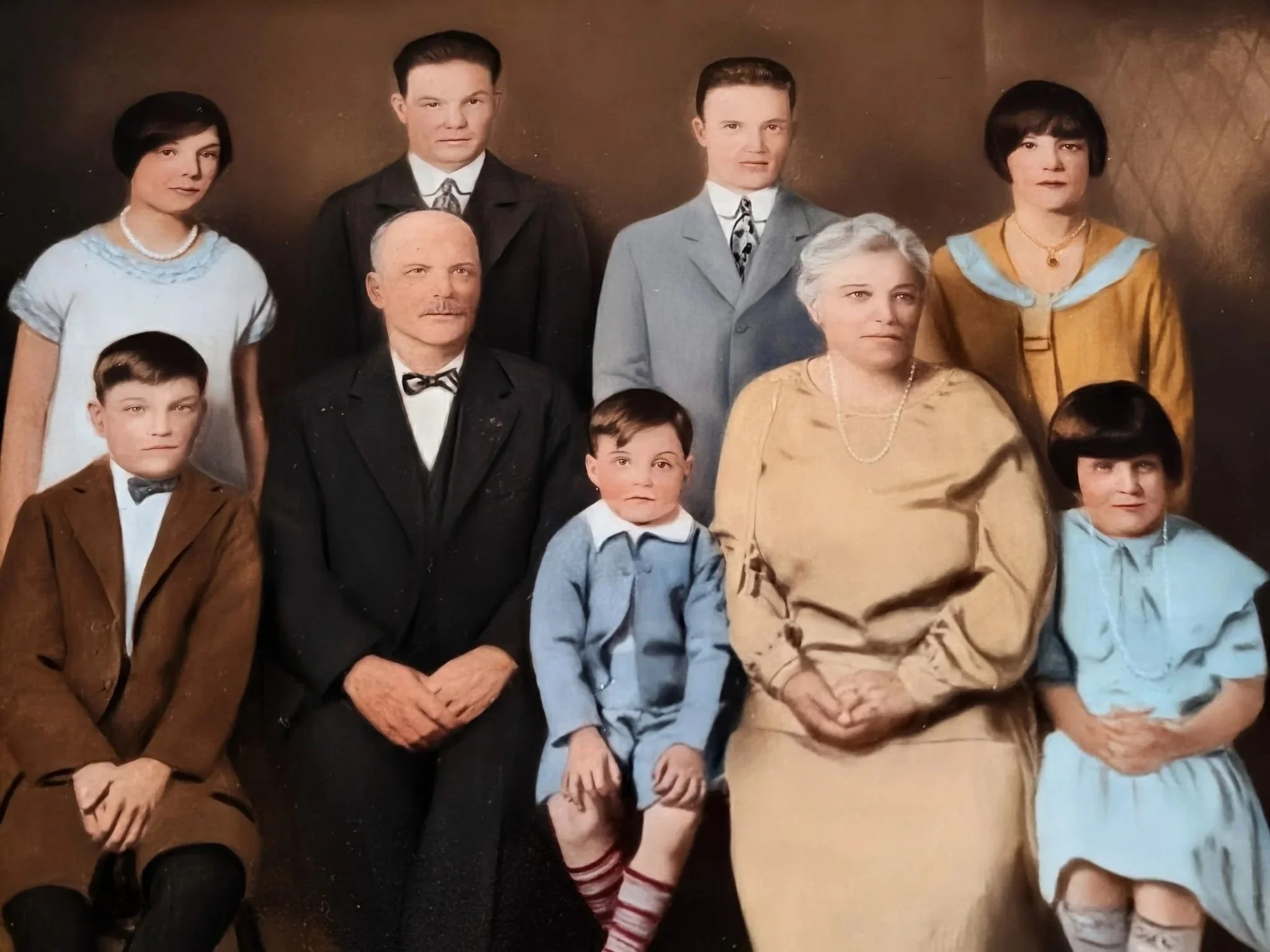Vintage Barbieri family portrait representing generations of Italian family tradition and the heritage behind Barbieri Family Meats.