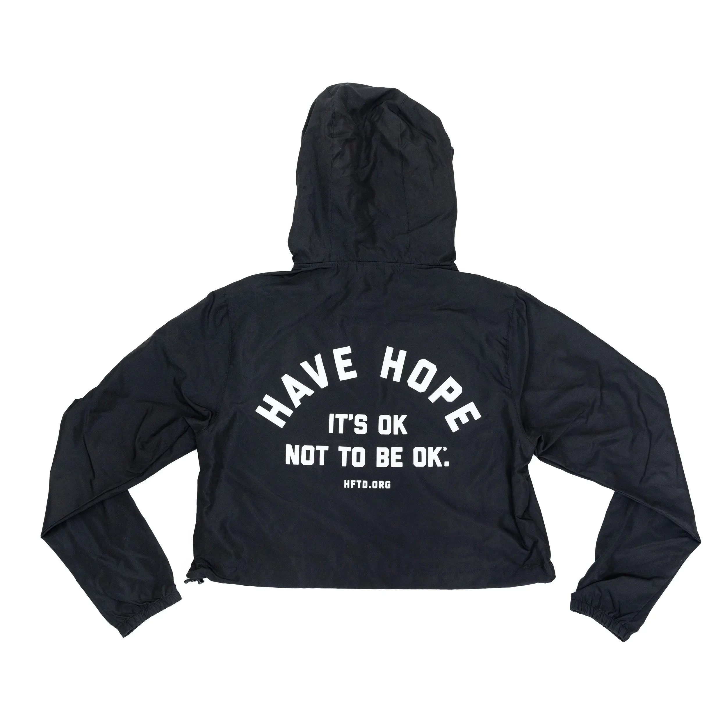 Have Hope - Black Windbreaker - CROPPED FIT