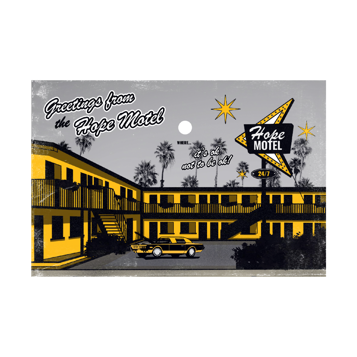 Hope Motel - Retro Postcard
