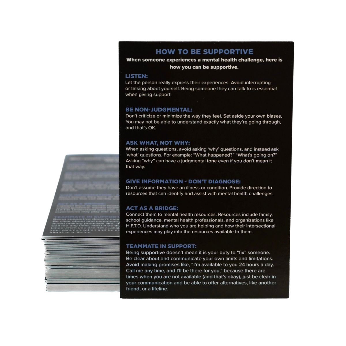 "How to Be Supportive" Conversation Card
