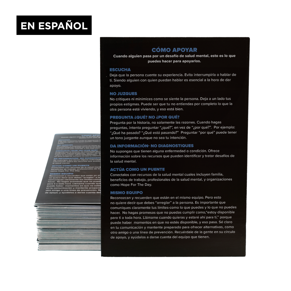 "Cómo Apoyar" Tarjeta Rápida