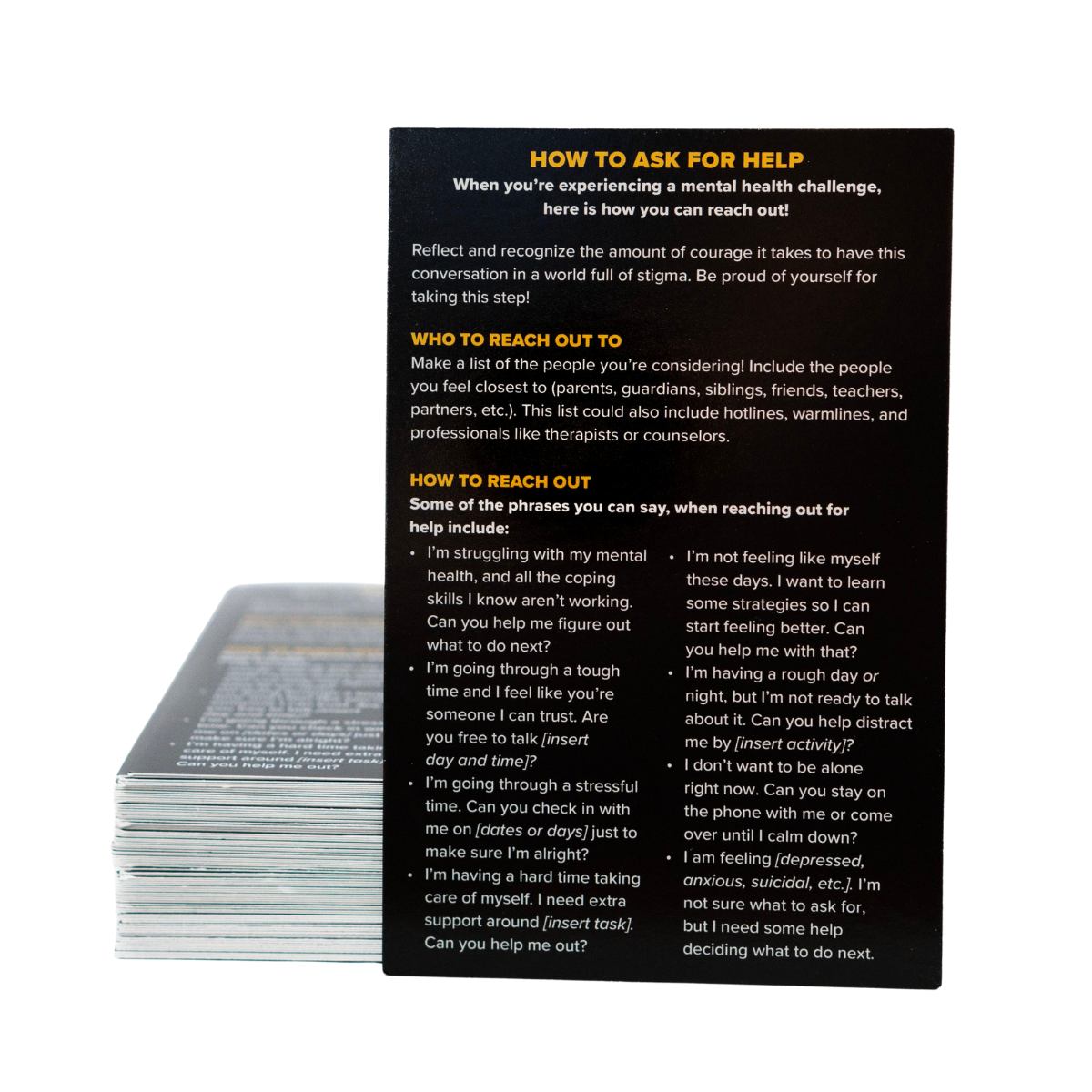 "How to Ask for Help" Conversation Cards
