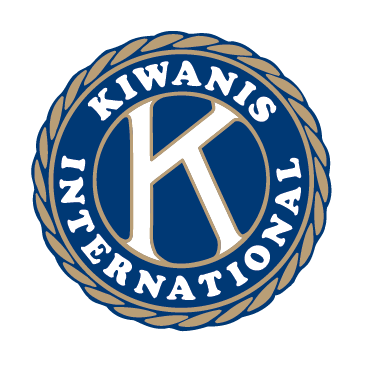 Logo of the Kiwanis International organization featuring a large 'K' in the center surrounded by a blue and gold circular border with the words 'KIWANIS INTERNATIONAL'.