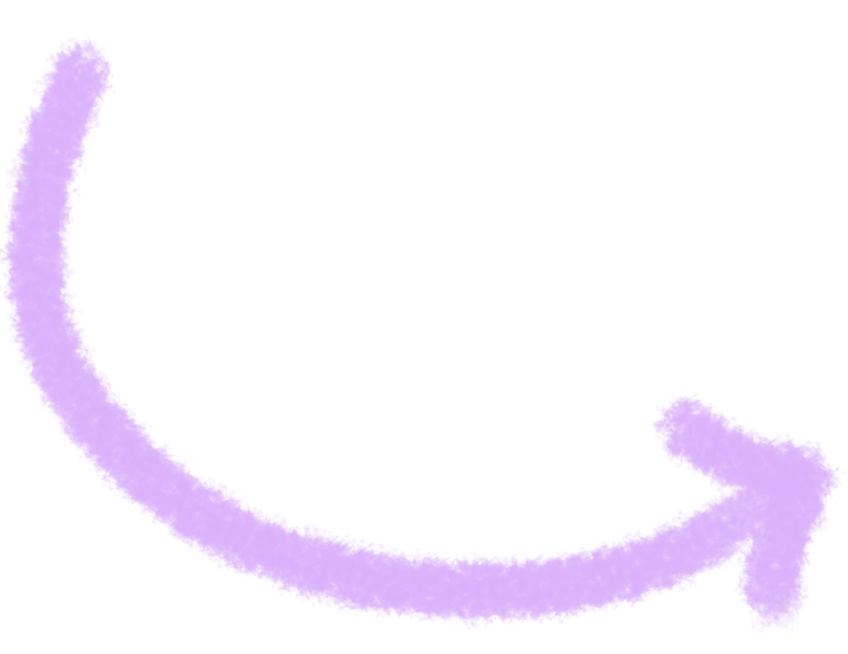 A light purple curved arrow pointing clockwise to the right.