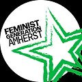 Feminist Generation Amherst logo with green star and black and green text