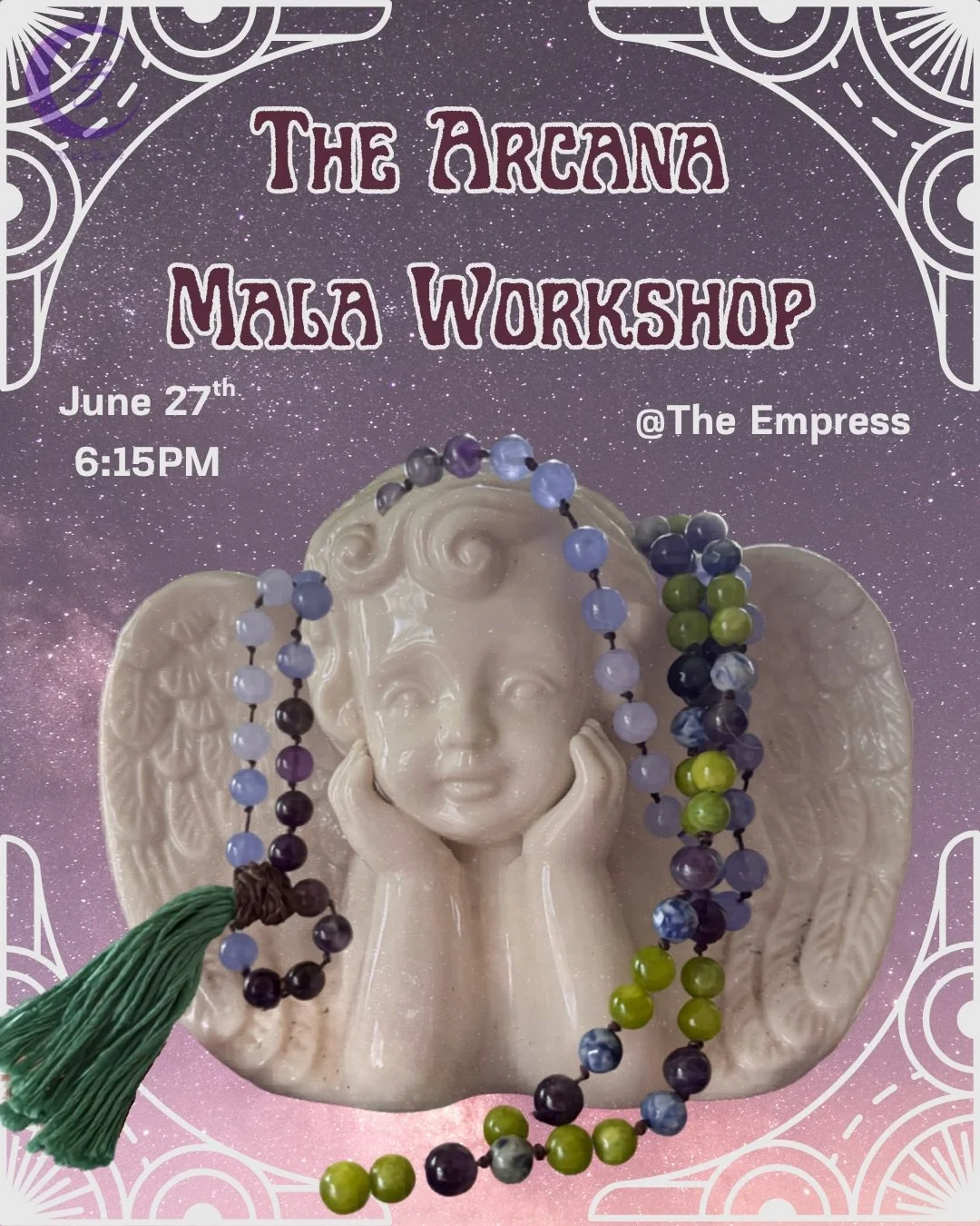 💫A tarot-inspired mala making experience centered around creativity, reflection, and intentional ritual 💫

Join us for a cozy evening of gemstone mala making inspired by the Major Arcana tarot. Each participant will receive a randomly selected taro