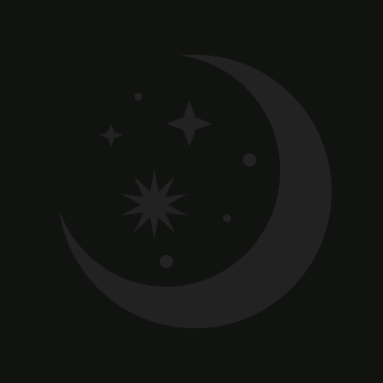 A black background with a crescent moon and various stars | Yoga Classes and Events | San Antonio, TX
