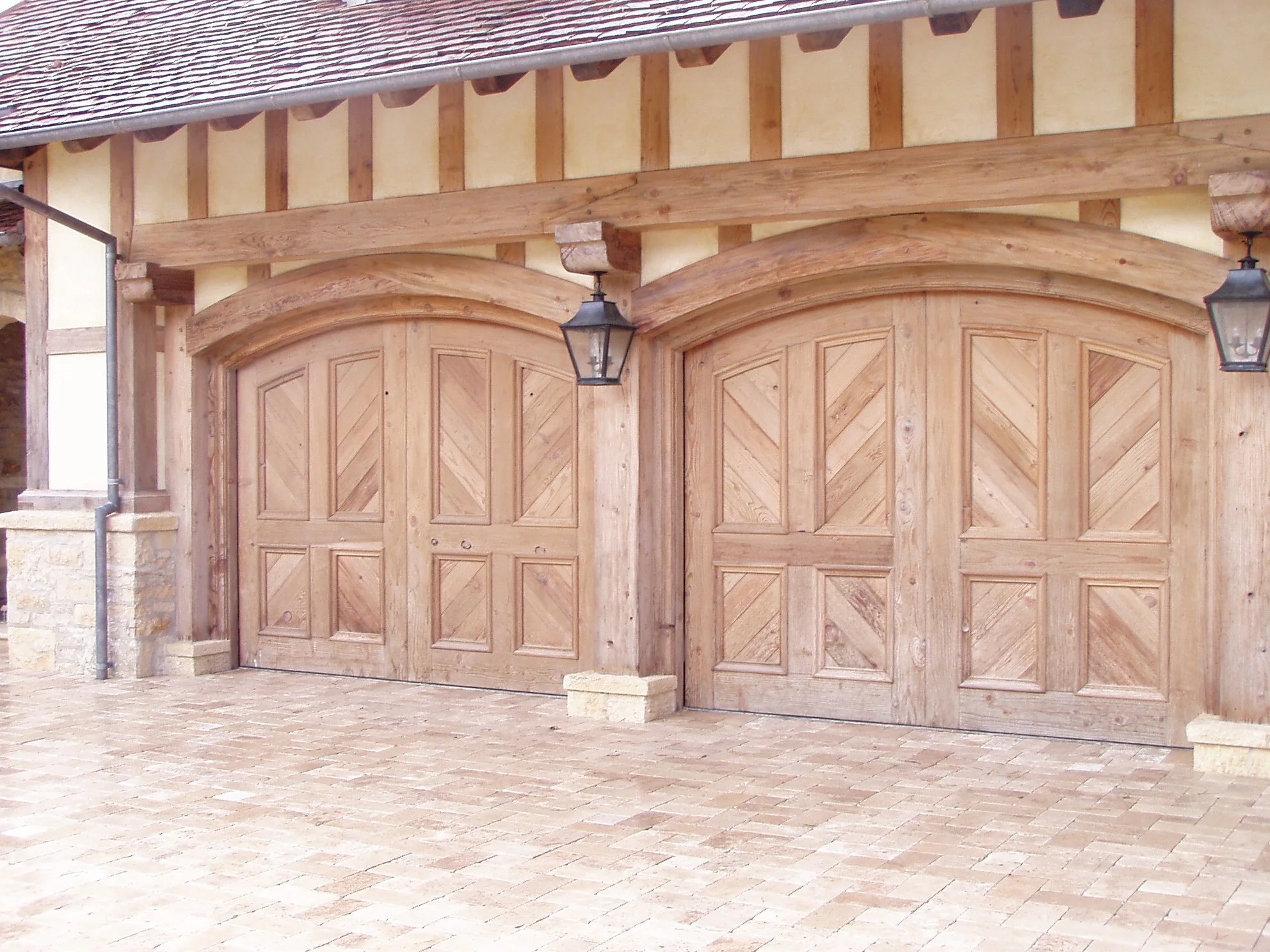 light wood herringbone pattern