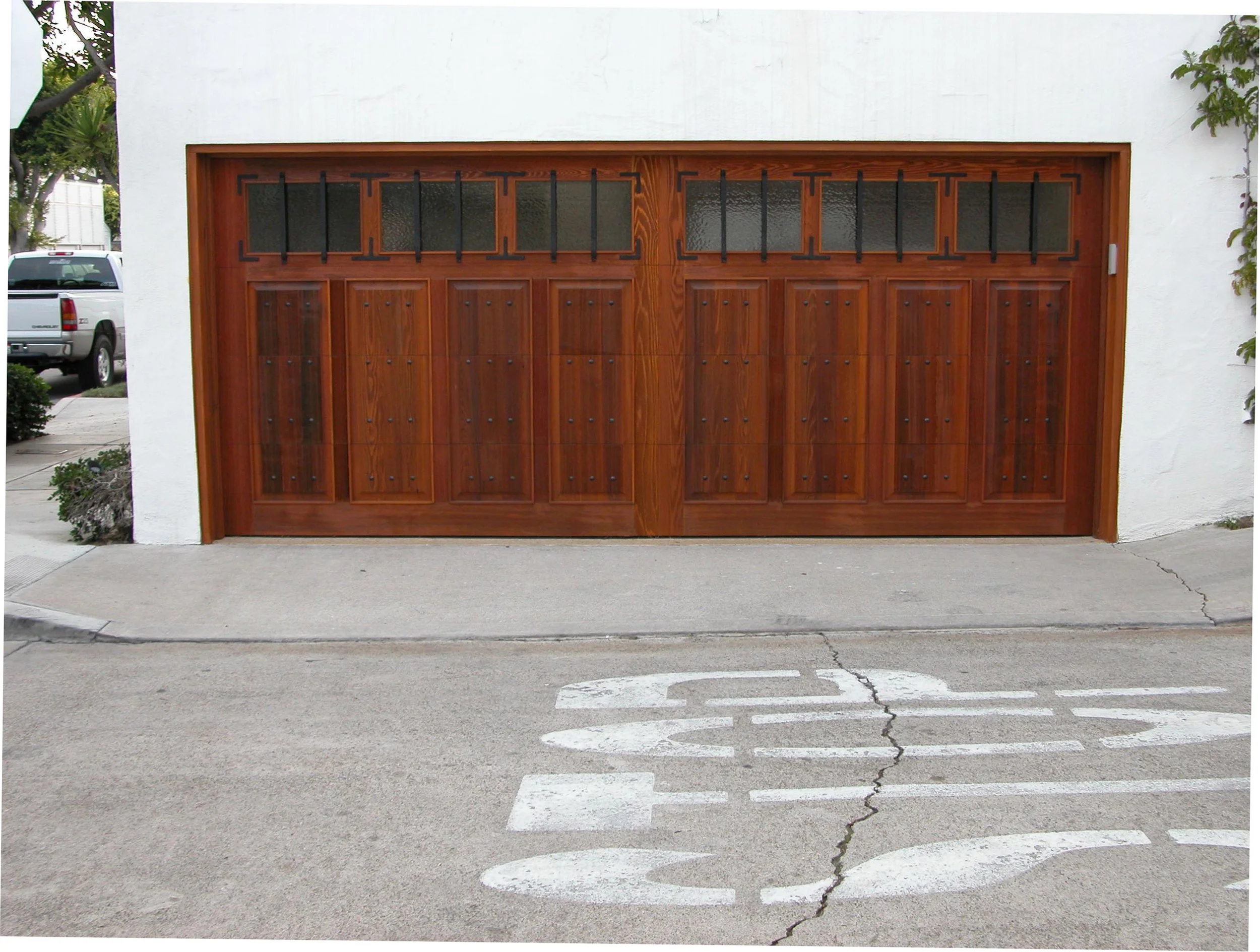 2 car garage door mahogany