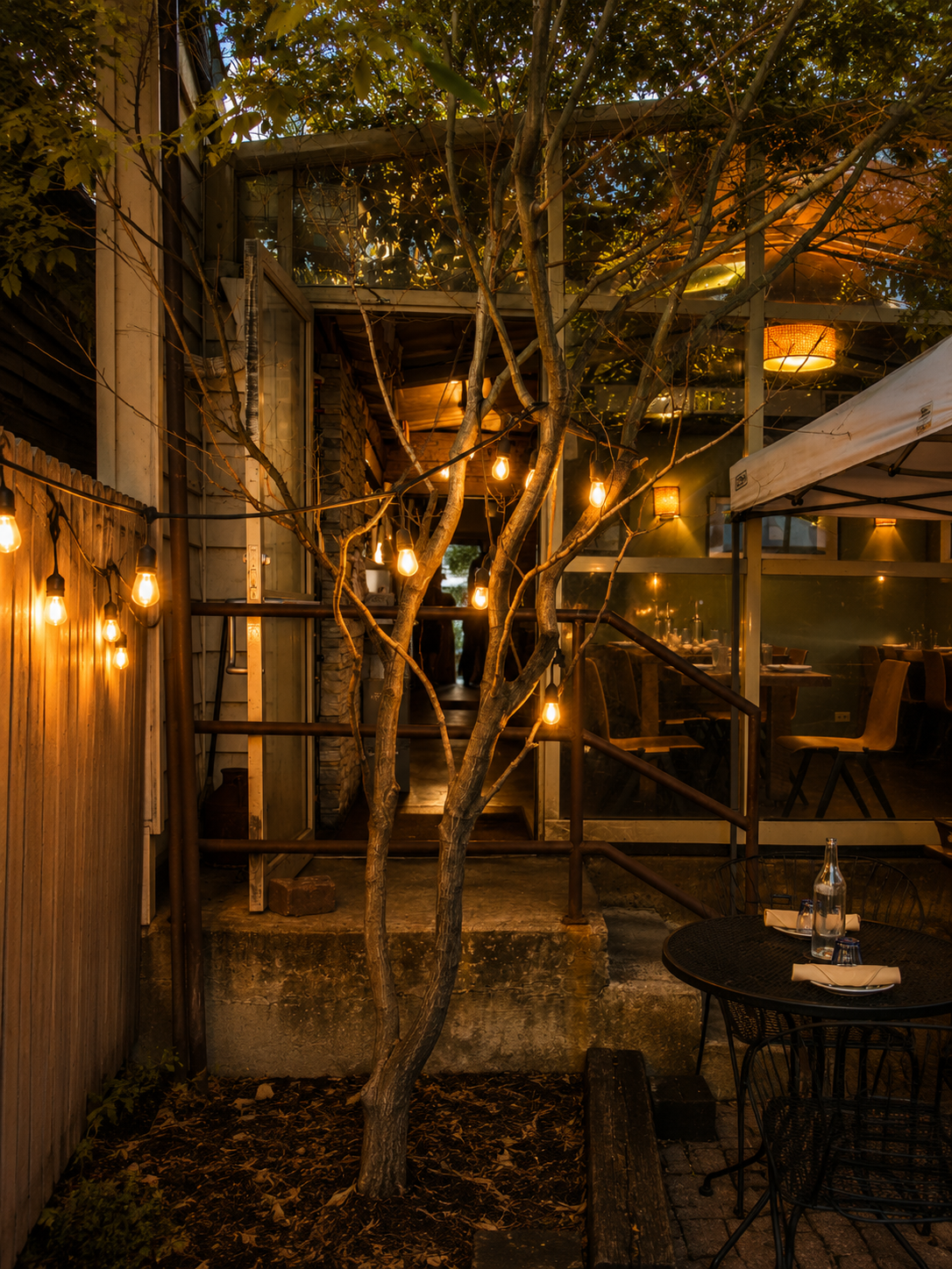 table, donkey and stick - magical fantasy patio