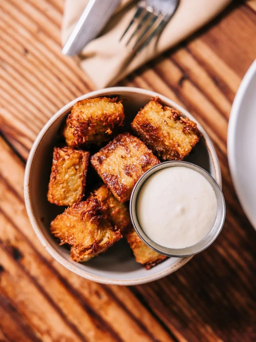 Potato latkes with horseradish aioli at Table, Donkey and Stick