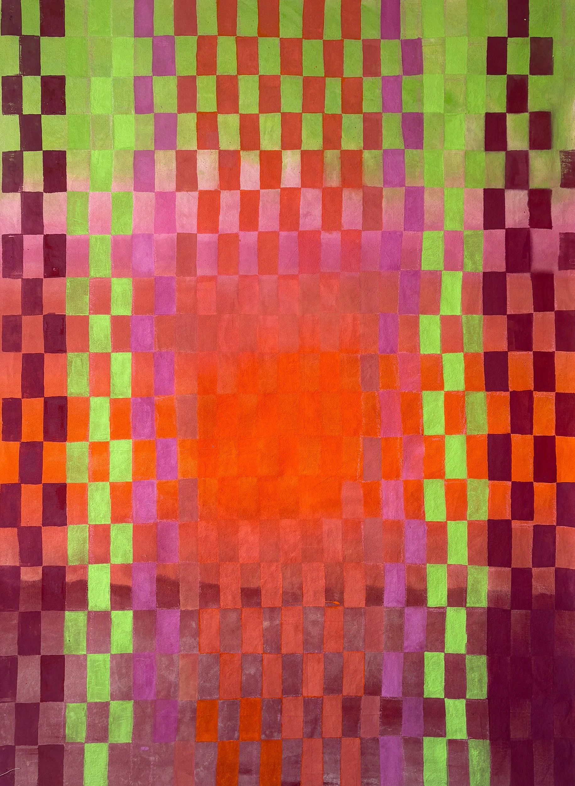 large-scale-abstract-painting-geometric-grid-chromatic-pattern-orange-green-purple-dana-otto-brooklyn.jpg