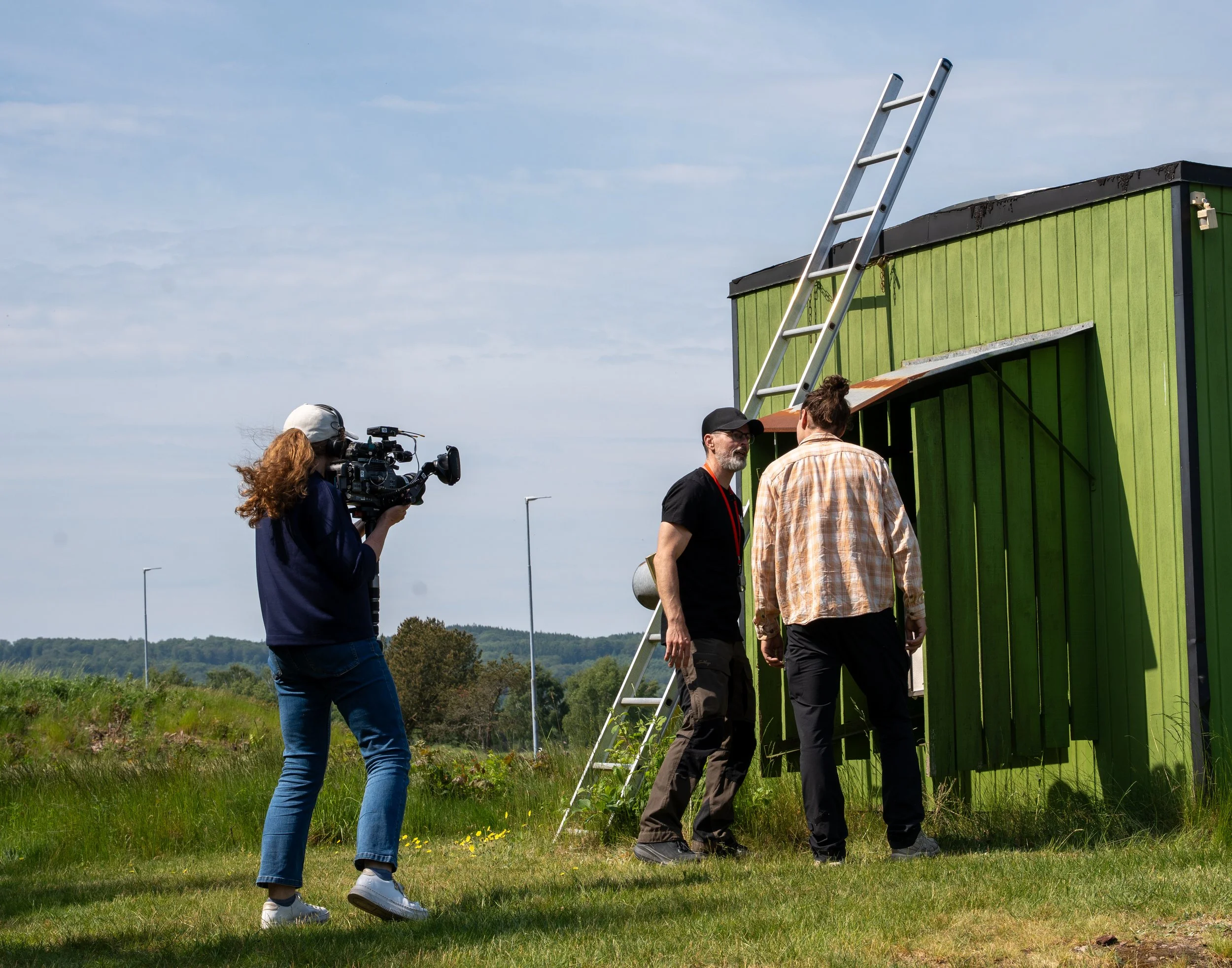 UR filming at the ljungbyhed air filter station