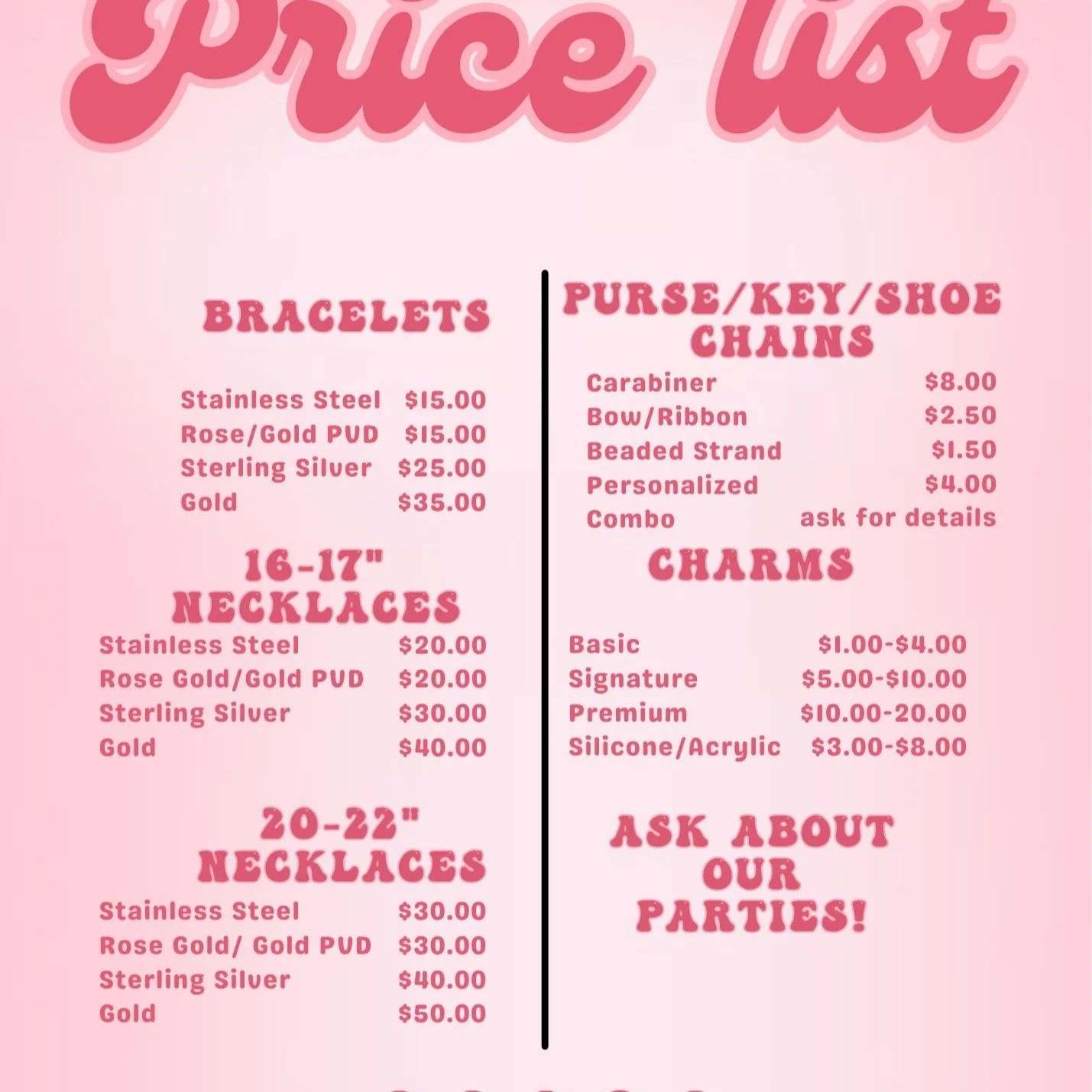 I'll just leave this here. Can't wait to see you! #charmbar #permanentjewelry #jacksontn