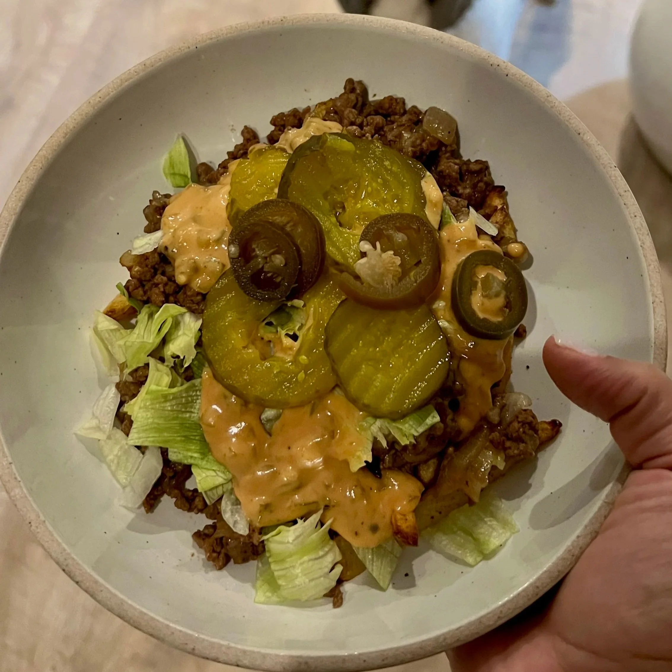 Deconstructed Burger Bowls