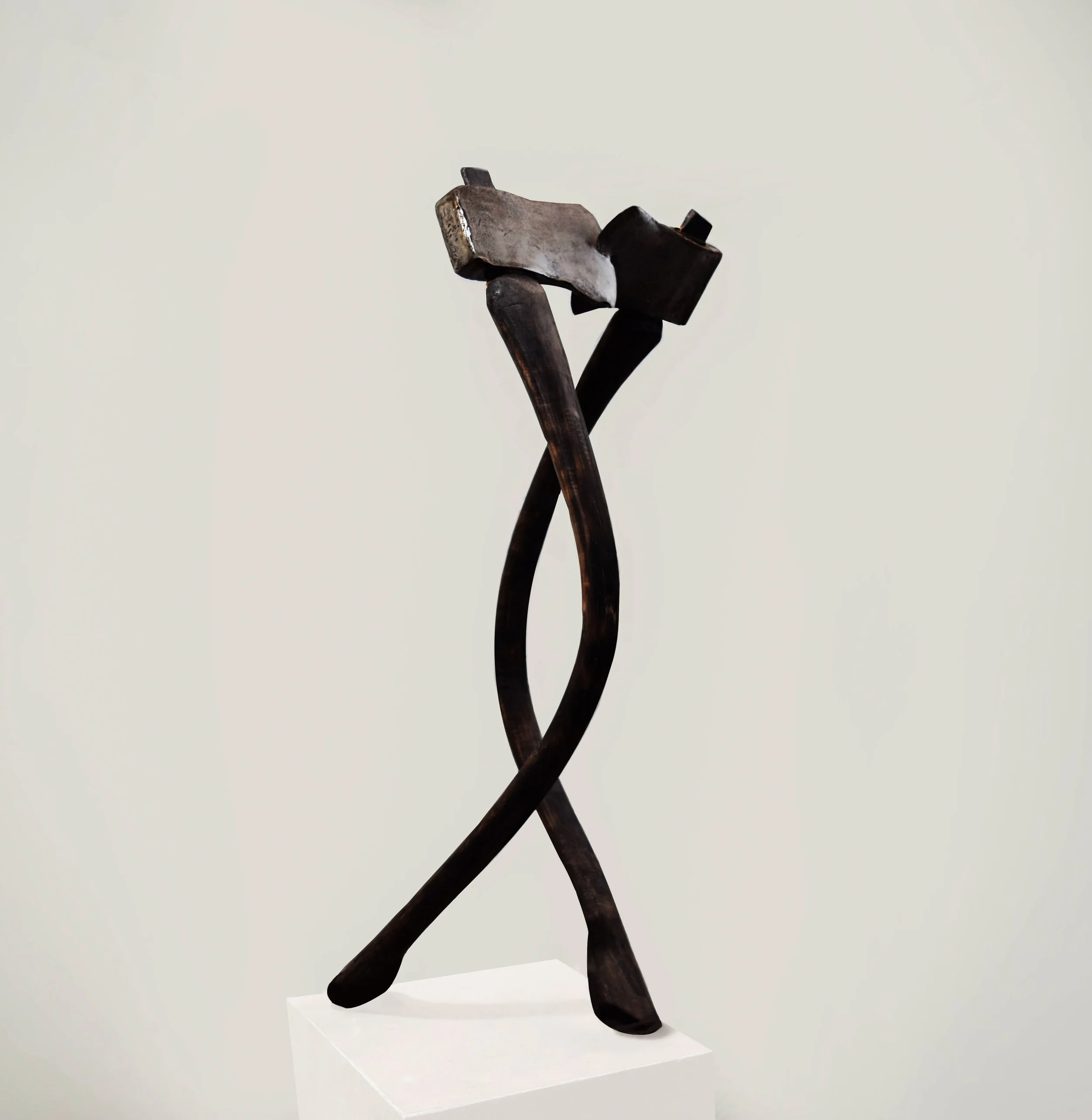 Ballistic kiss. 2024.Wood and steel 36x12x12 in.