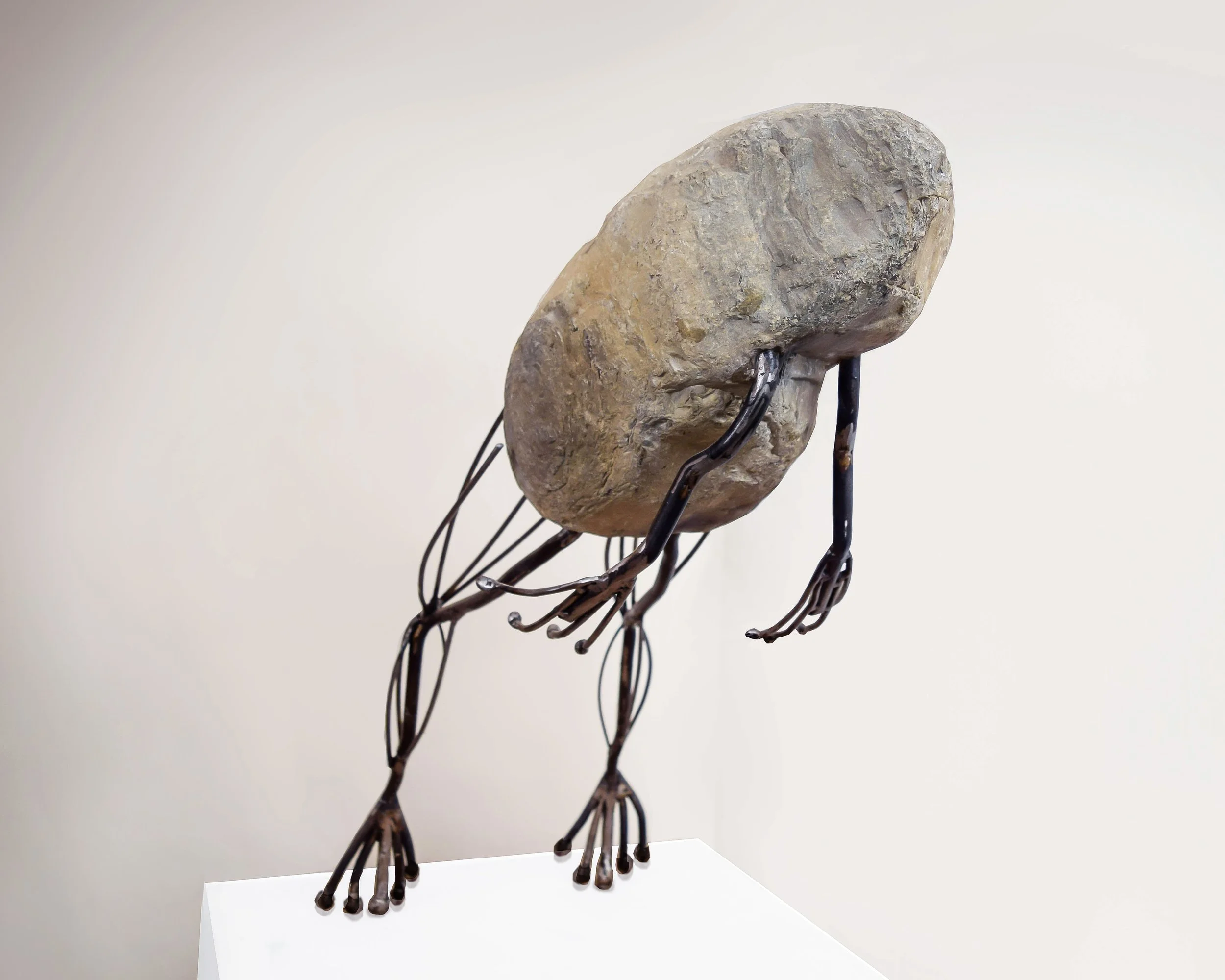 The leap. 2025. Steel and stone. - 30x20x12