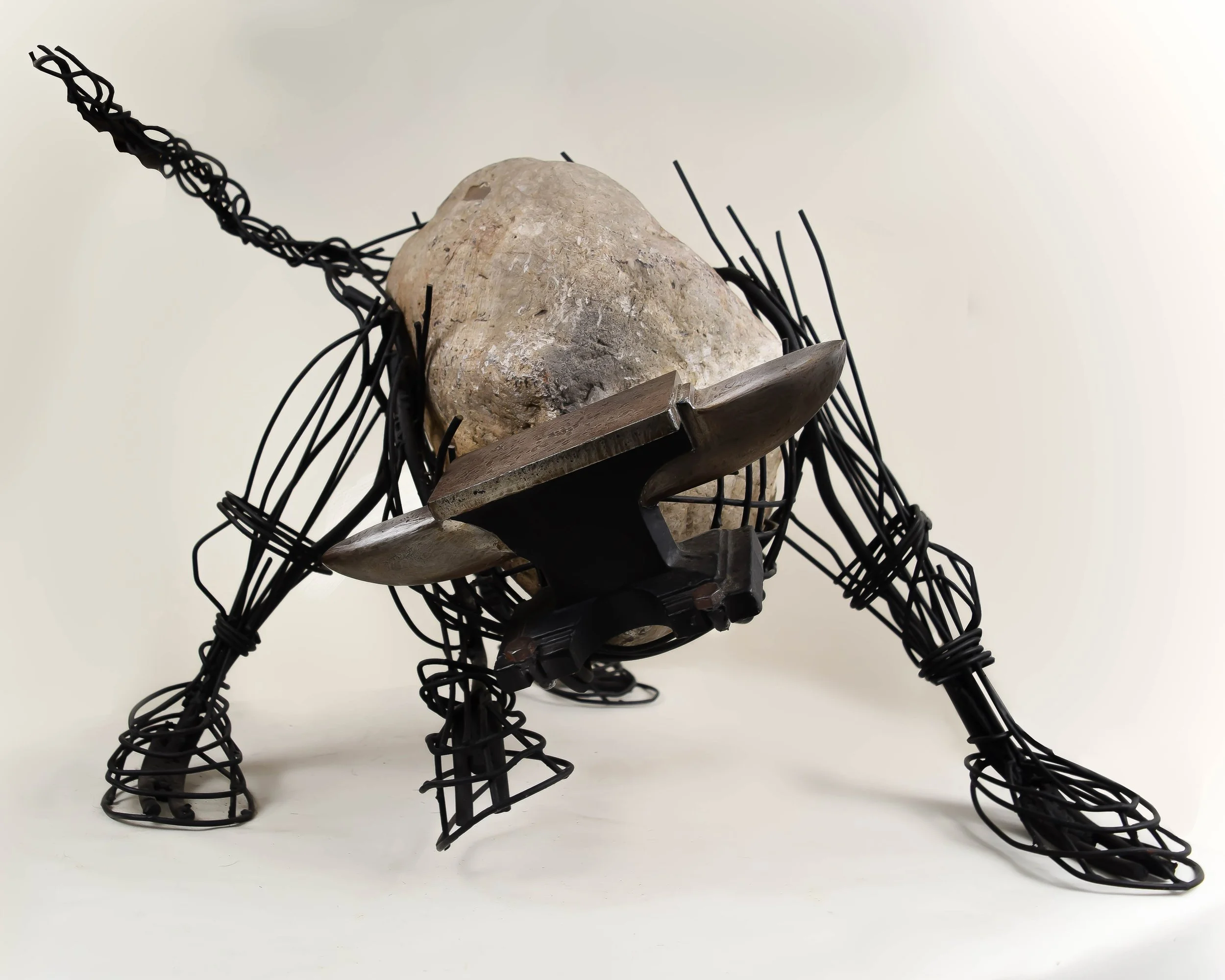 The turn. 2024. 40x40x24 steel and stone