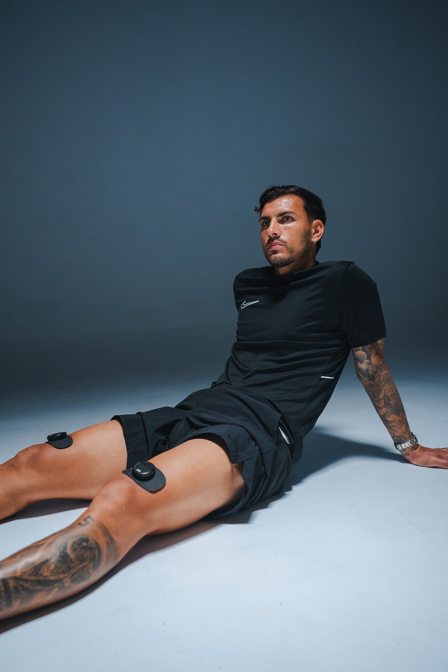 Leandro Paredes, jugador de la Selección de Futbol Argentina y Boca Jrs, usando Electro Boss de Boss Recovery para recuperar.
