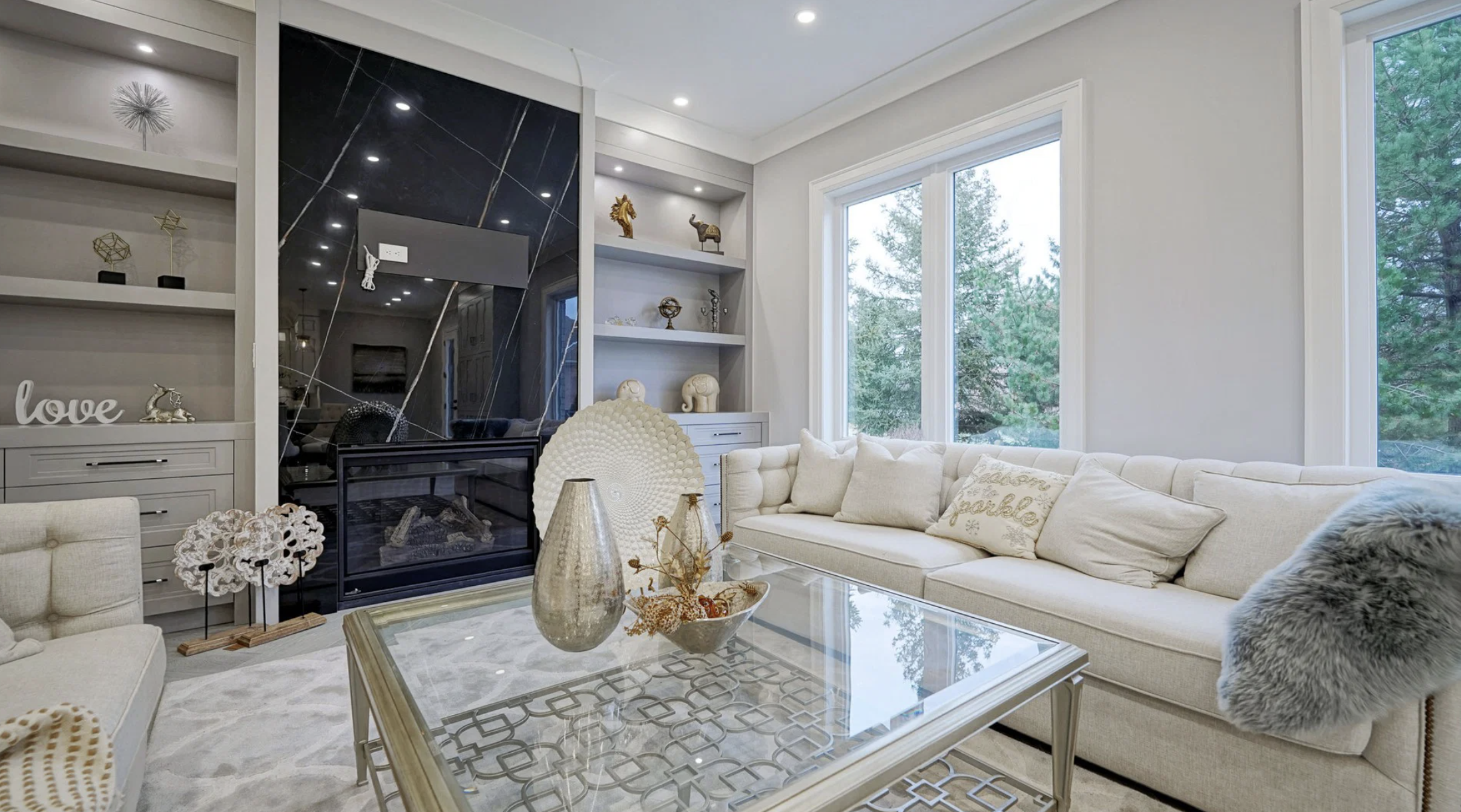 Custom Fireplace Feature Wall