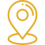 Icon of a map pin with a dollar sign inside