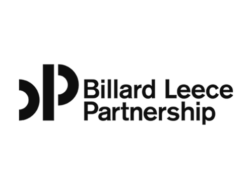 Billard Leece Partnership logo in black and white with stylized initials 'b' and 'l'.