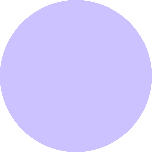 A pastel purple circle filled with a light purple shade.