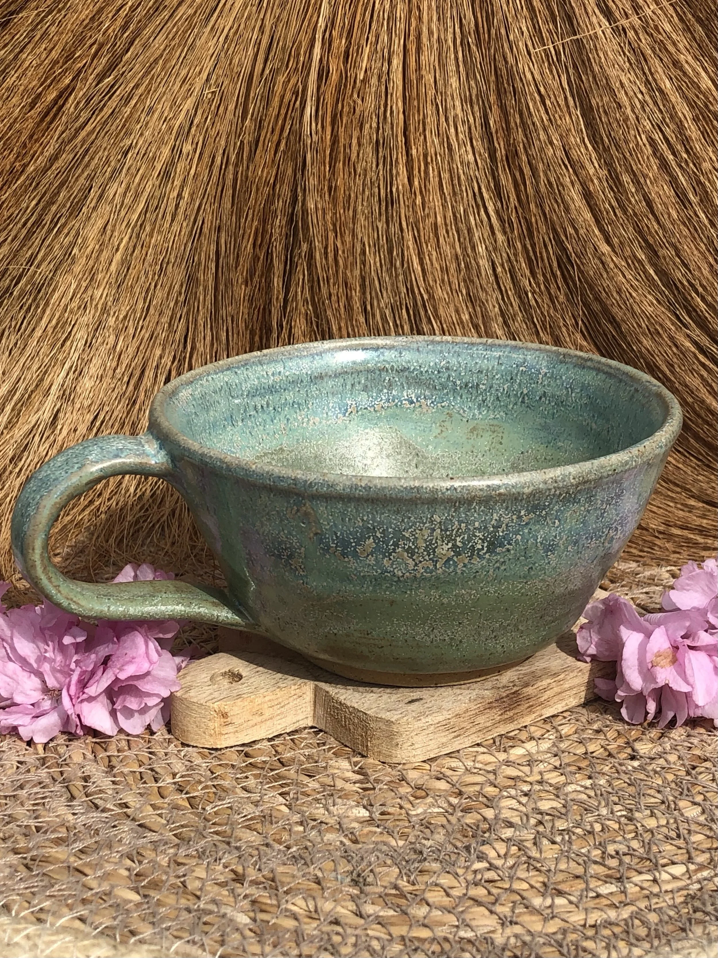 Green Sparkle Tea Cup
