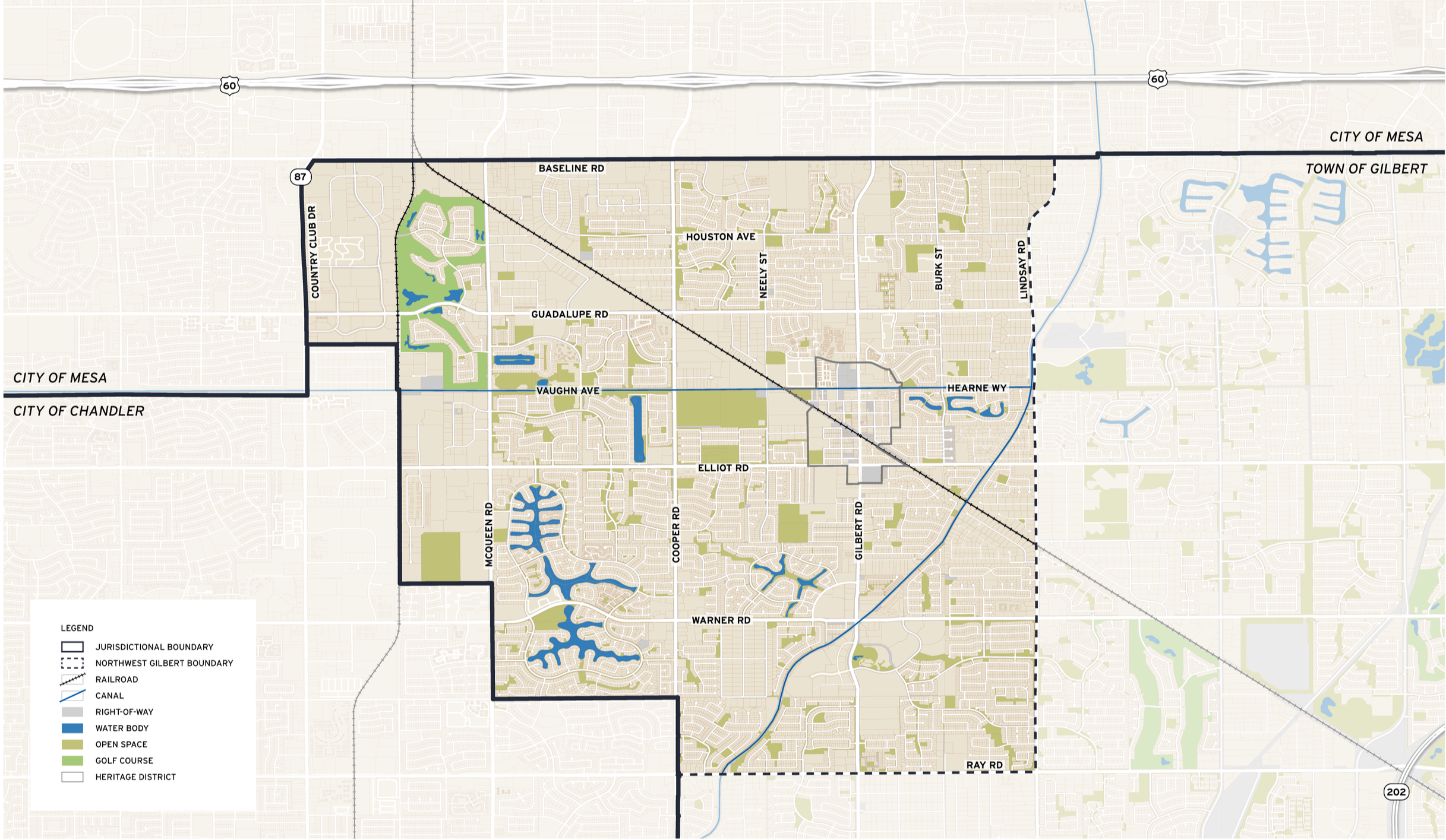 Map of Gilbert Northwest planning area