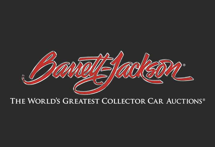 Rugged Luxury Motors at Barrett-Jackson logo with text 'The World's Greatest Collector Car Auctions' beneath it.