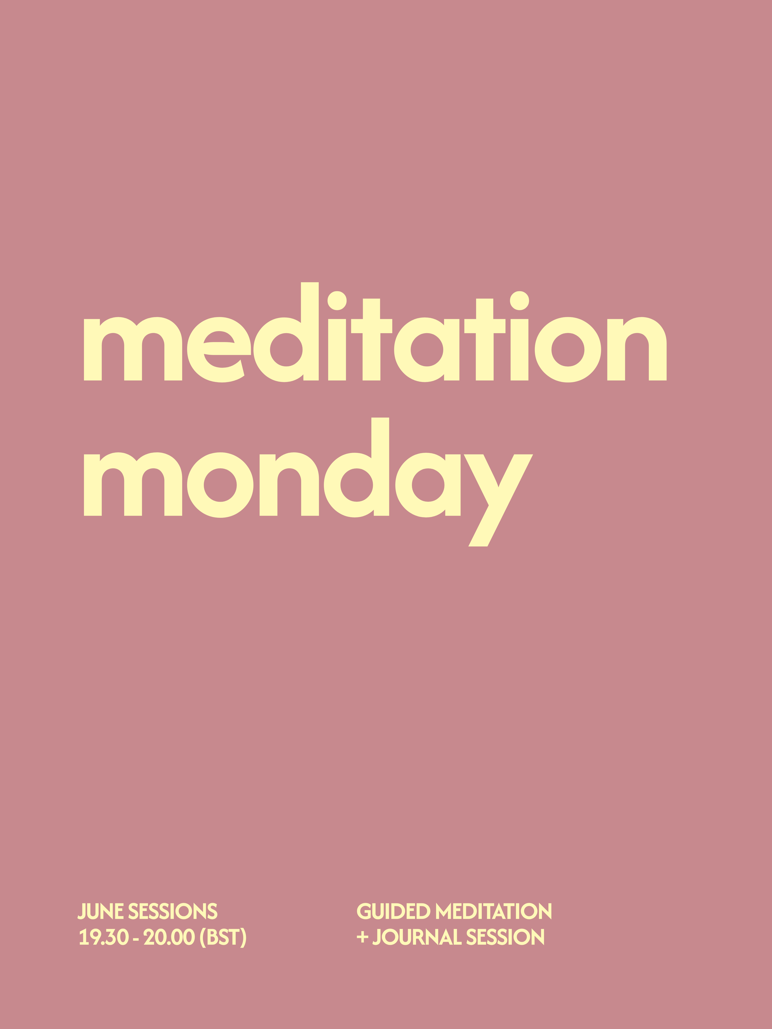 Meditation Monday - Single Session (June 2026)