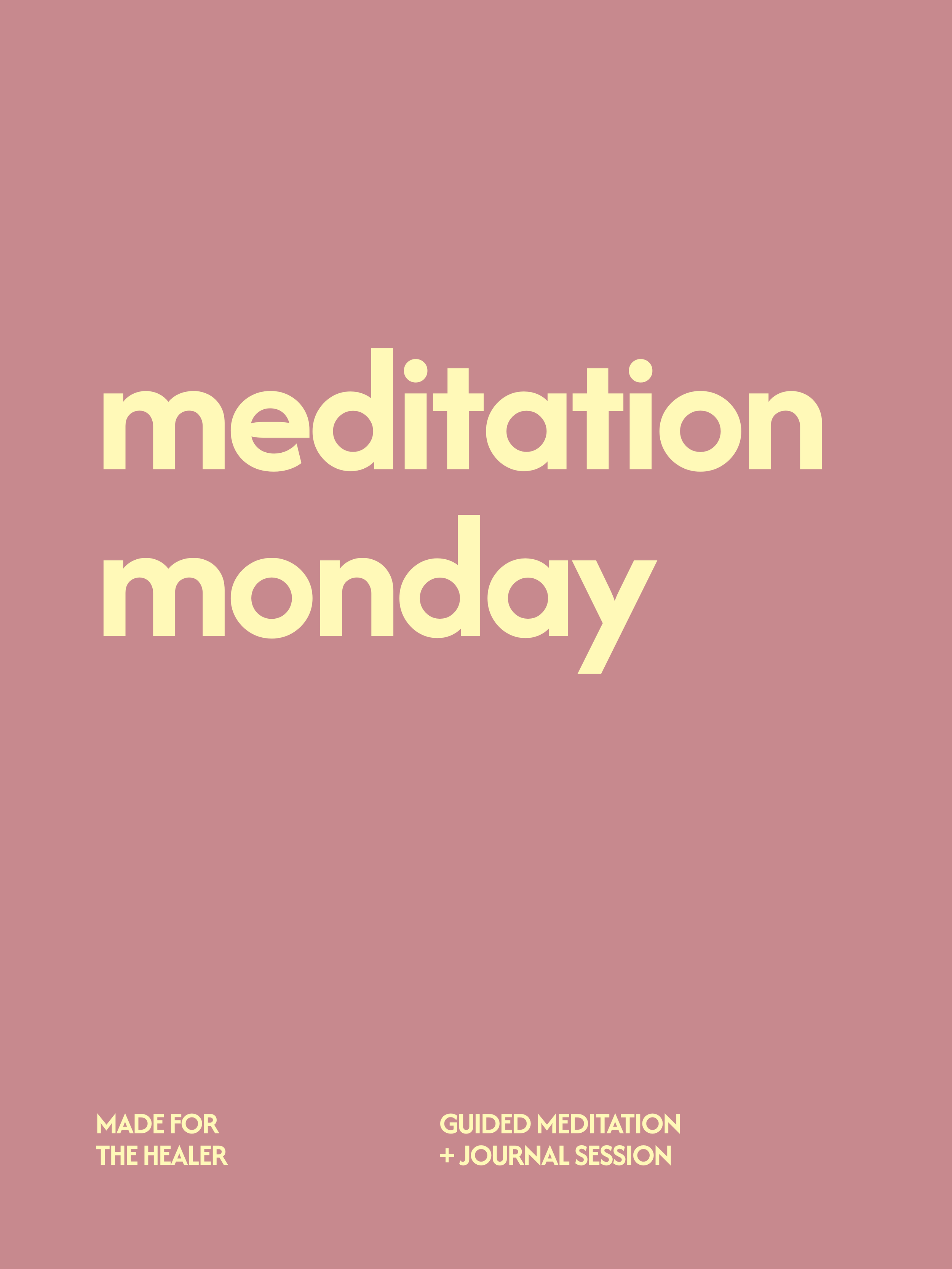 Meditation Monday - Single Session
