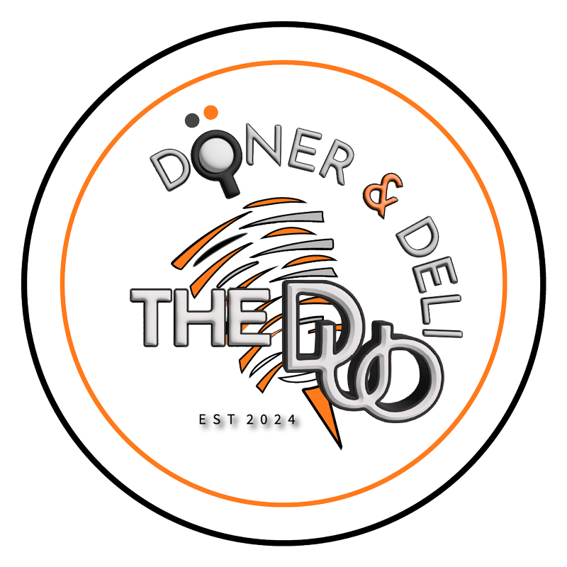 Logo for Diner & Deli The Q featuring a stylized fish with orange accents, circular design, and text indicating establishment since 2024.
