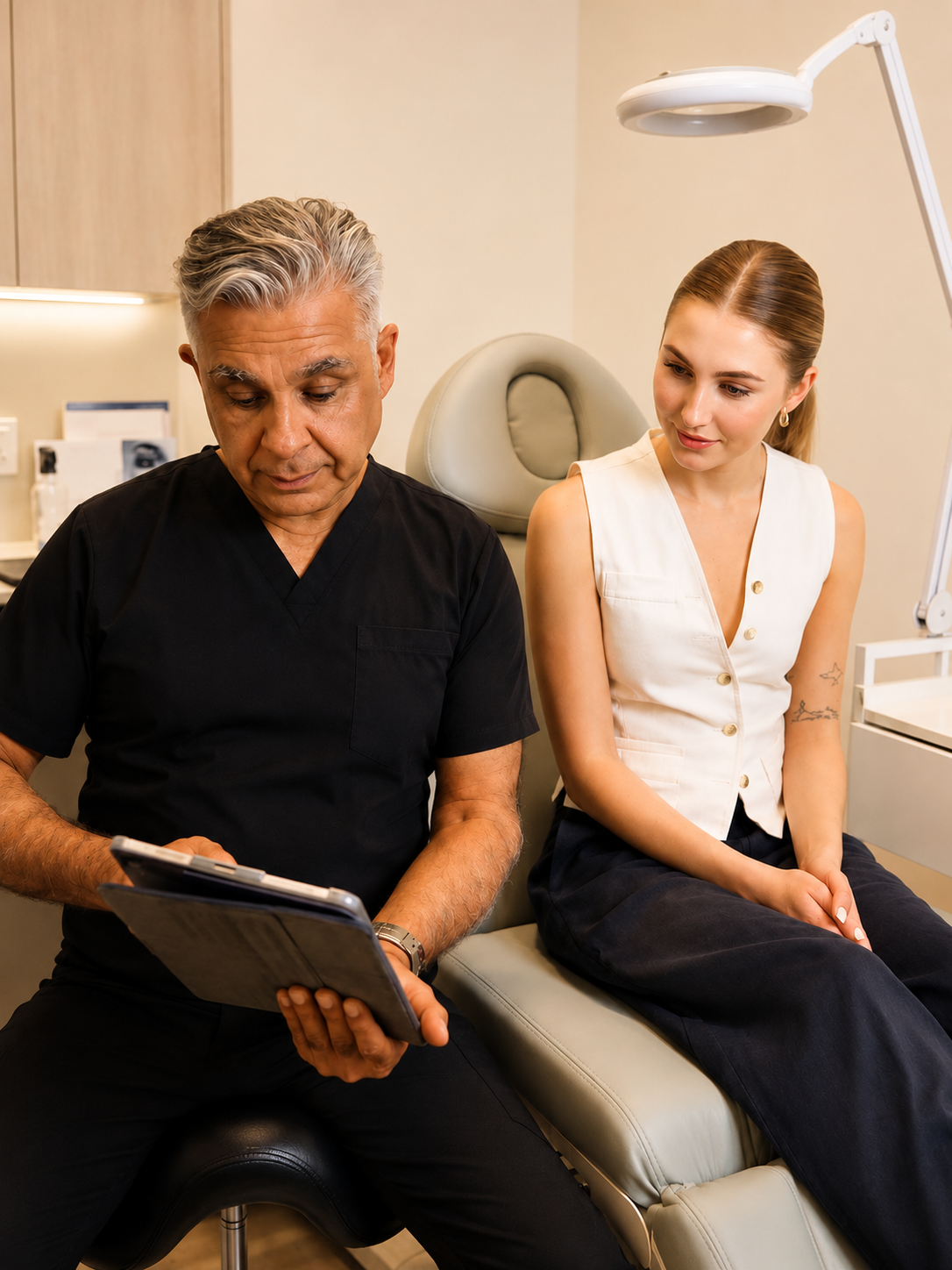 Dr. Kumar Shivdasani during a patient consultation