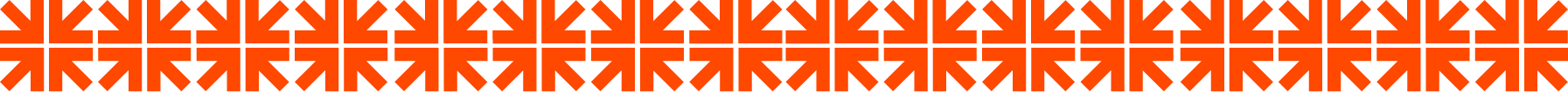 Pattern of black arrows and lines arranged in a grid on an orange background.