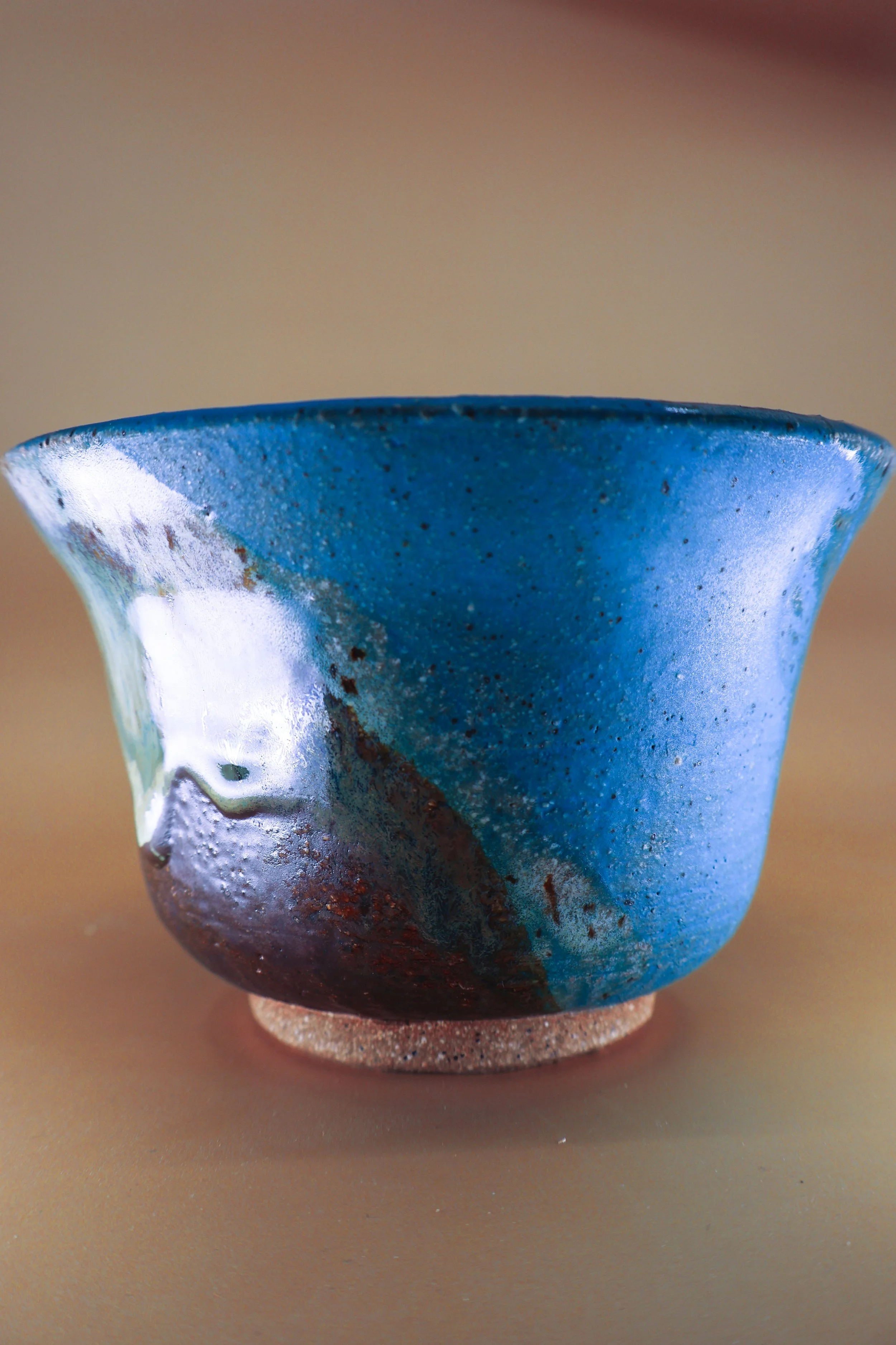 Blue Walnut Stoneware Planter