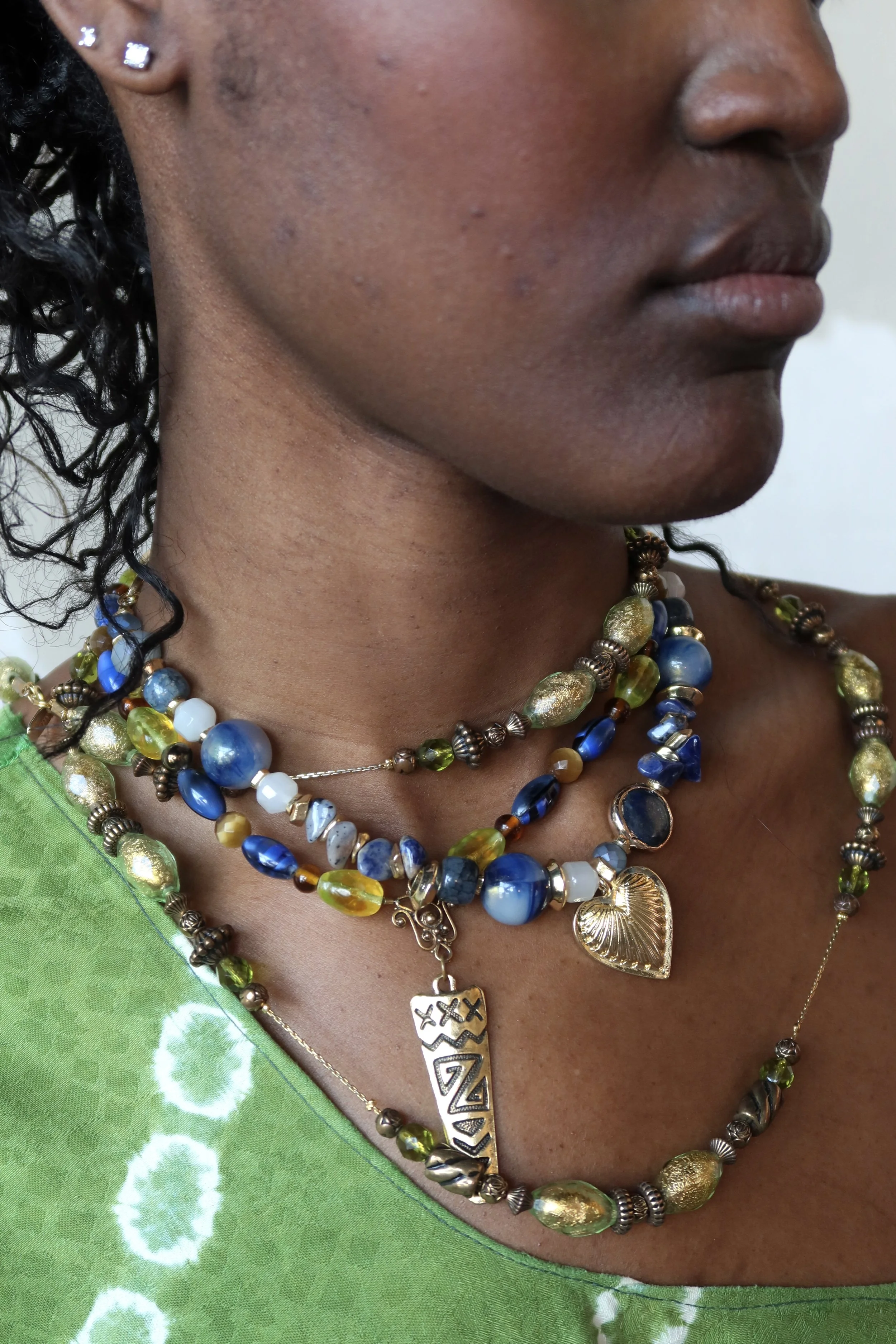 Three Beaded Necklace Stack
