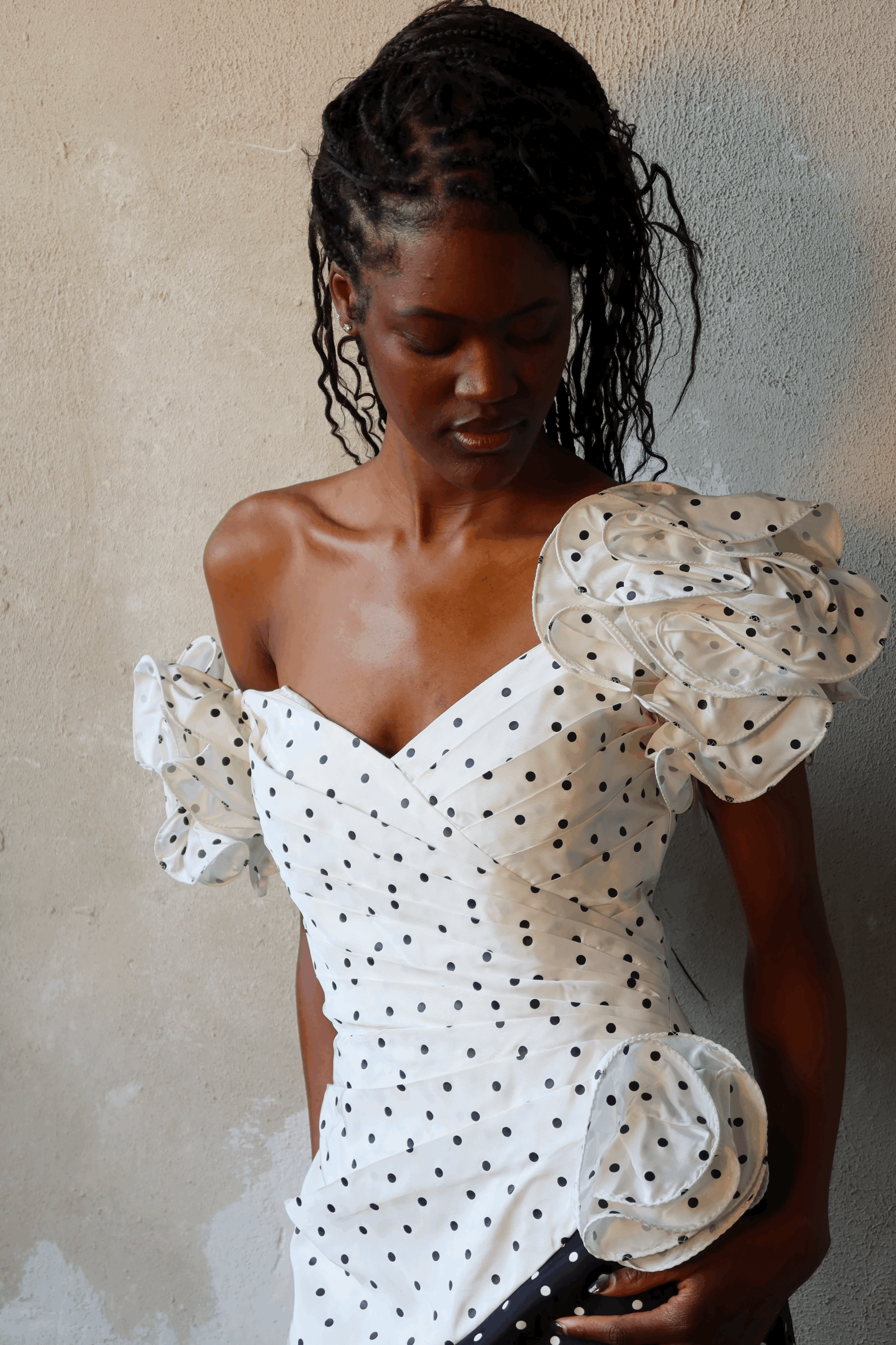 Tadashi Polka Dot Dress, 1980s