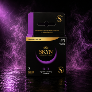 SKYN, Elite Large Non-Latex Lubricated Condoms, 3 count