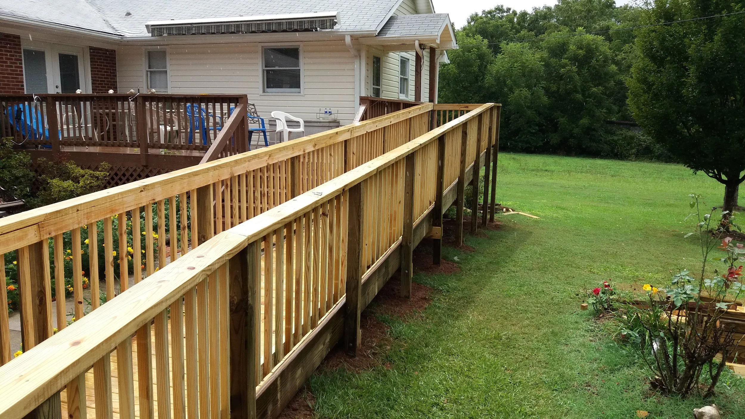 Nixon ADA ramp with landing platform.