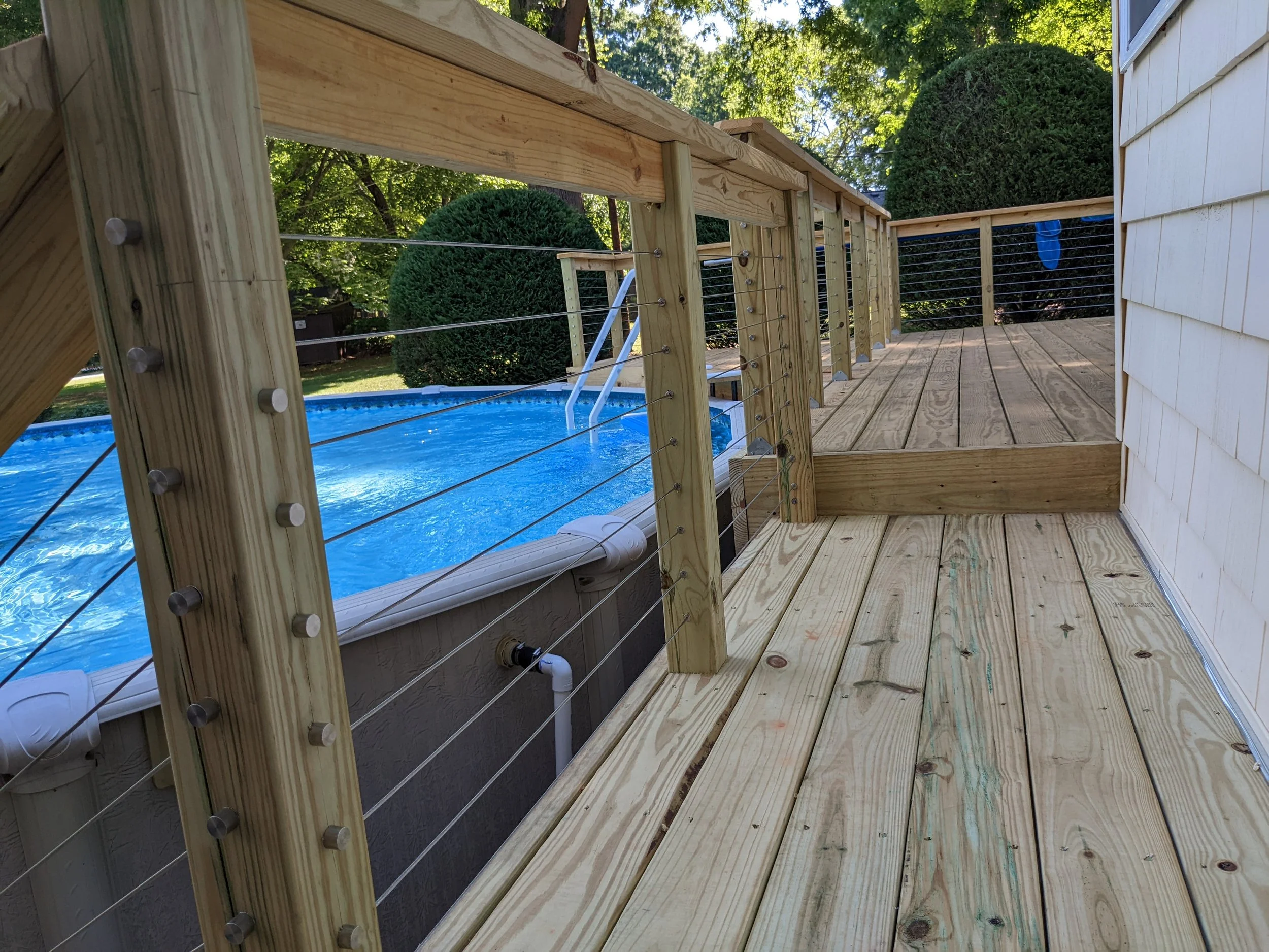 Barnesdale Pool Deck, Cable Railing