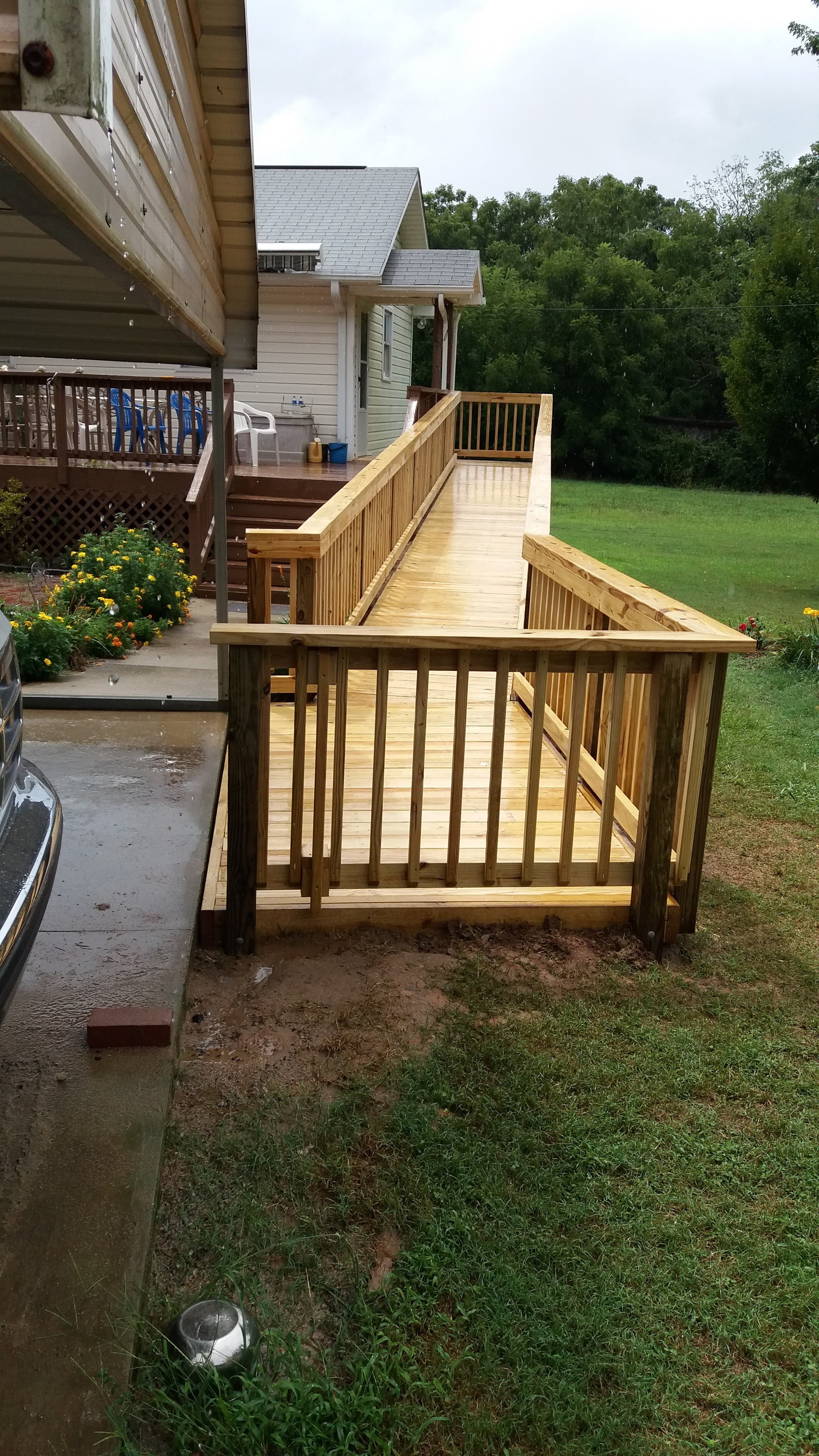Nixon ADA ramp with landing platform.