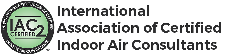 IAC2 Certified Indoor Air Consultants logo with green and black design