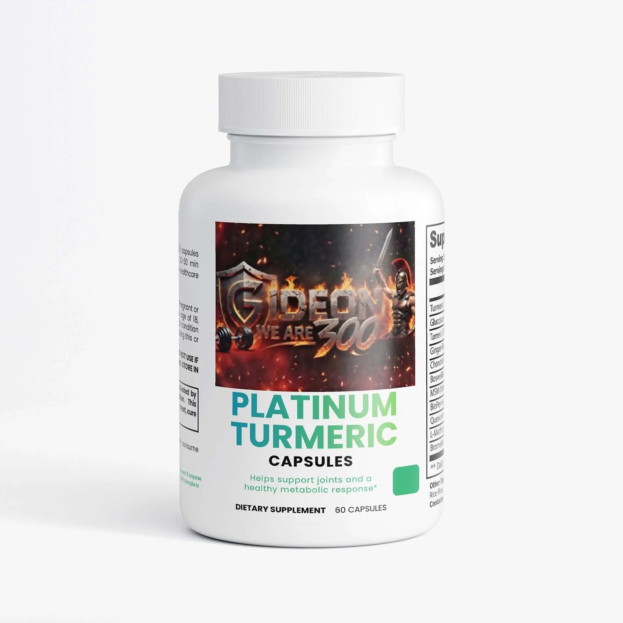 Platinum Turmeric

Our Platinum Turmeric blend contains various forms of turmeric, glucosamine, Boswellia extract(frankincense), piperine, and several other highly beneficial natural extracts to keep you at your best.

Natural extracts have been used