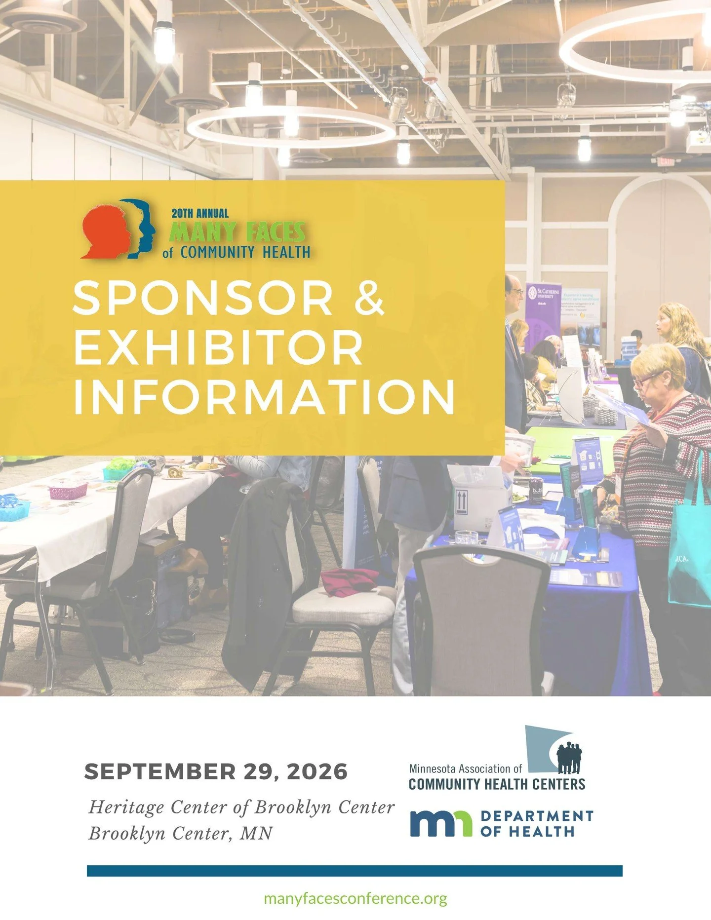 Sponsor and Exhibitor registration is now open for the Many Faces of Community Health Conference! This is your opportunity to position your organization in front of a dedicated audience of community health providers and leaders.

Secure your sponsors