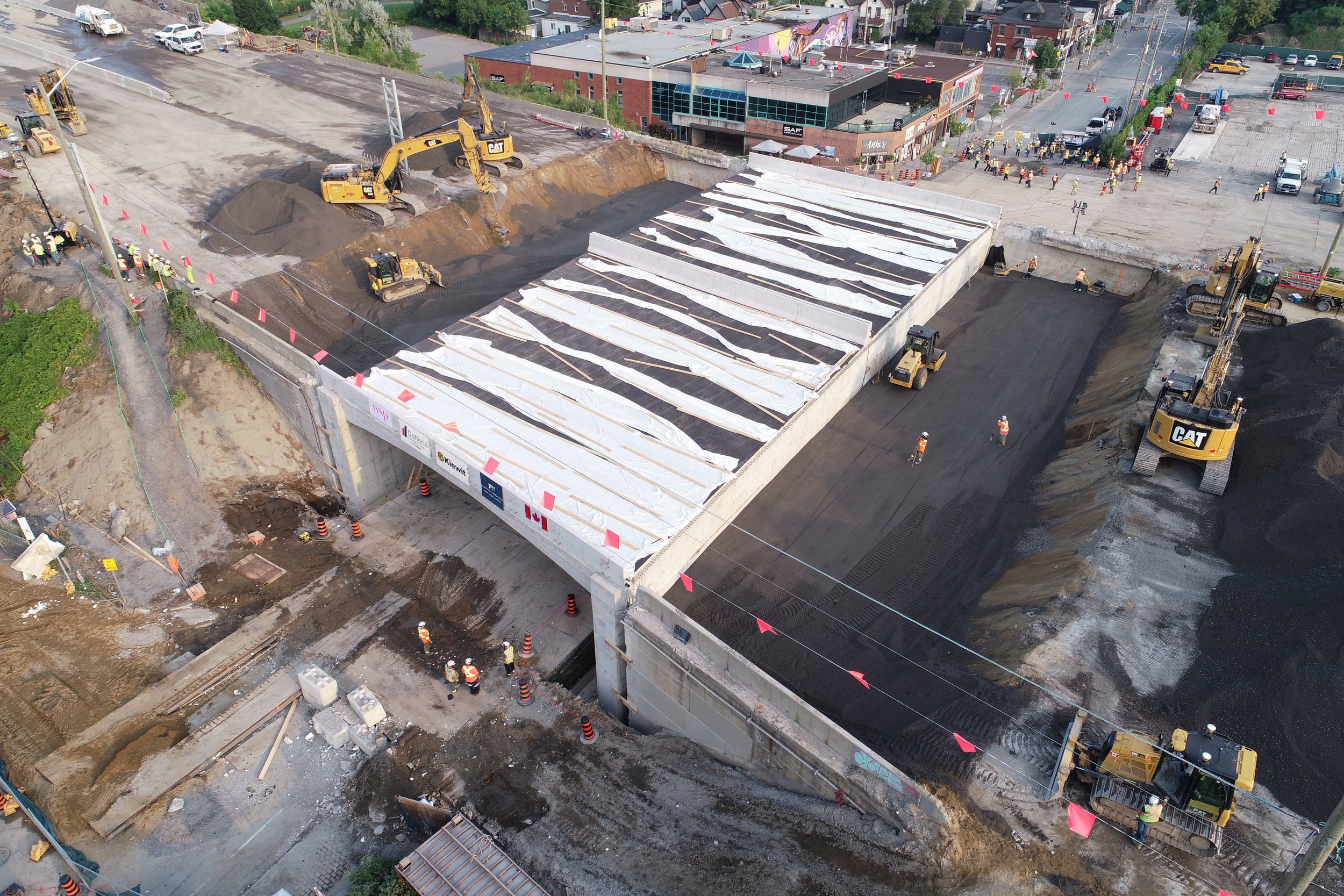 Preston RBR - Eastbound and Westbound Bridges In Place
